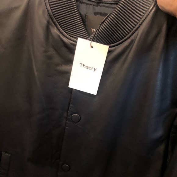 Theory Eclipse Leather Jacket NWT - Picture 2 of 2